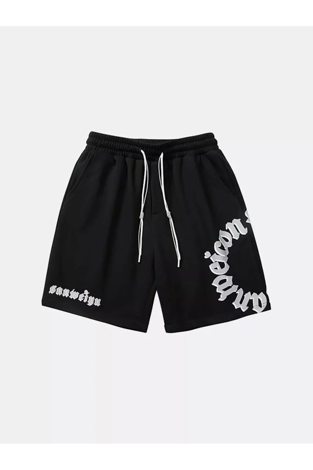 Black Printed Men's Shorts