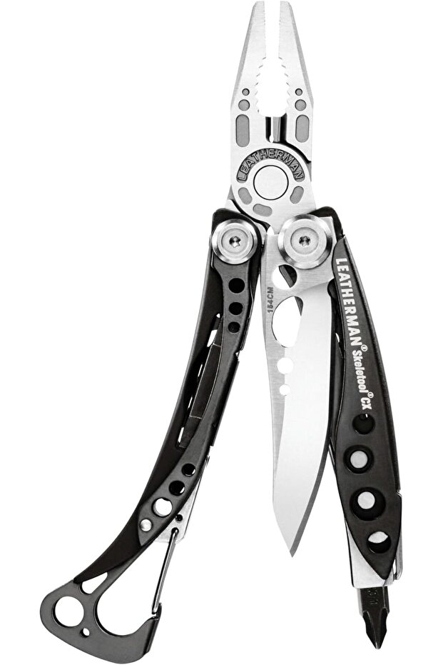 Skeletool CX - 7-in-1 Camping & Survival Multi-Tool, Stainless Steel, Made in USA, Black