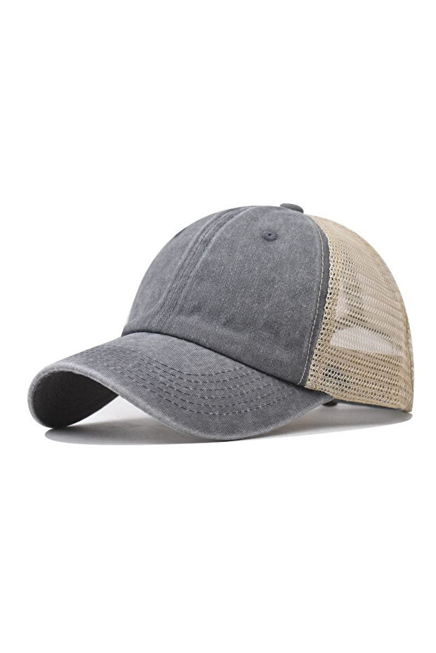 GRAY Spring and summer mesh hats for men and women, thin, breathable, sun resistant, sun shading, be