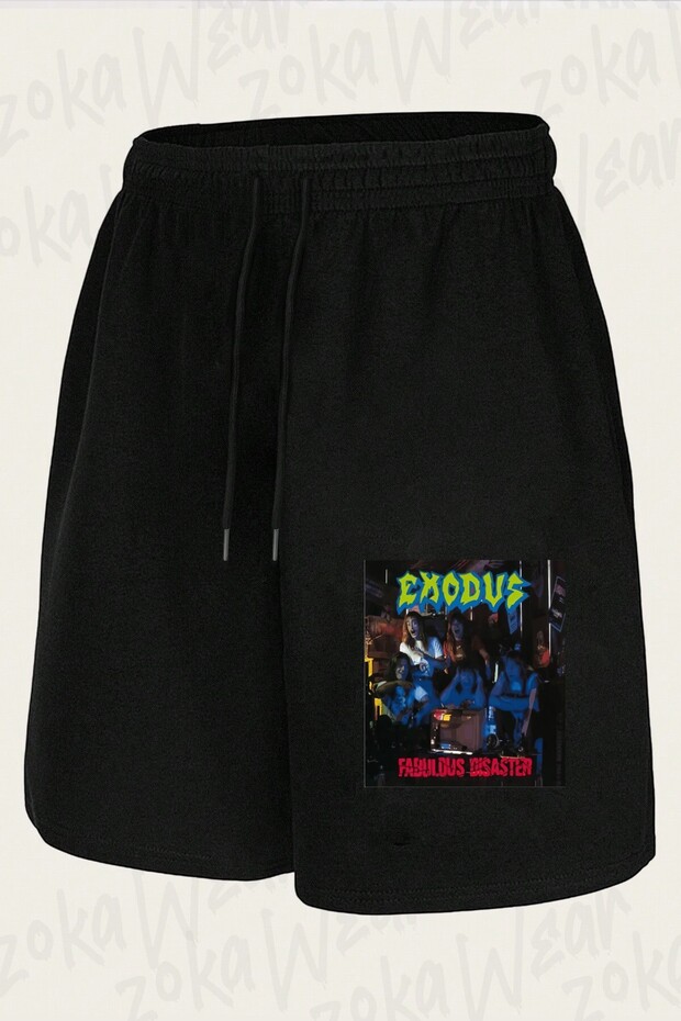Unisex Exodus Disaster Design Printed Shorts