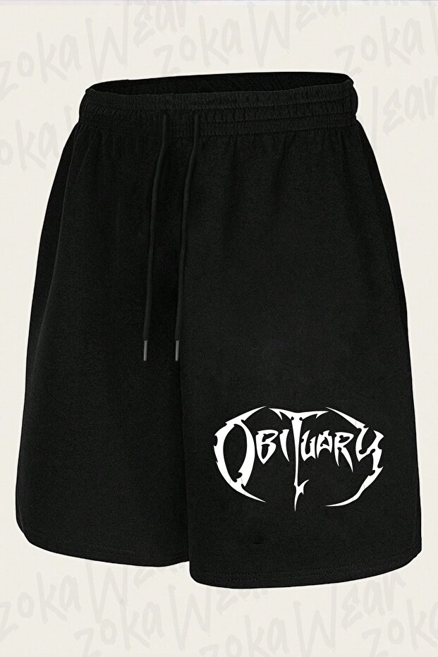 شورت مطبوع بتصميم Obituary Bas للجنسين