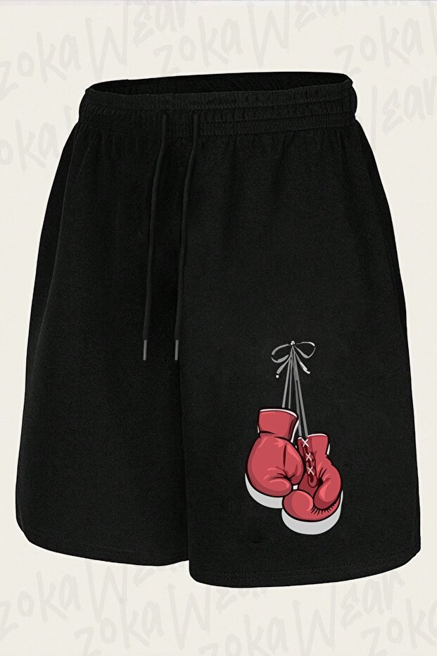 Unisex Boxing Glove Design Printed Shorts