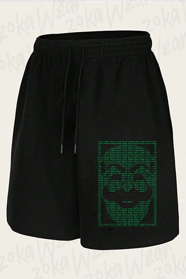 شورت مطبوع بتصميم Mr Robot Fsociety Binary للجنسين