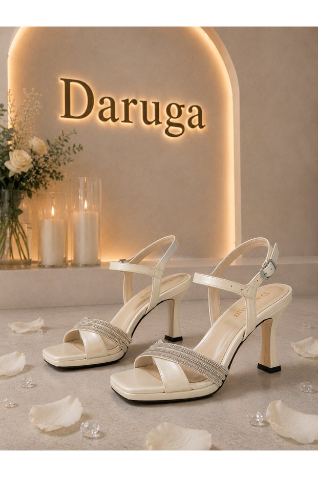 Thin Heeled Evening Dress Shoes with Stone Detail, Engagement Shoes