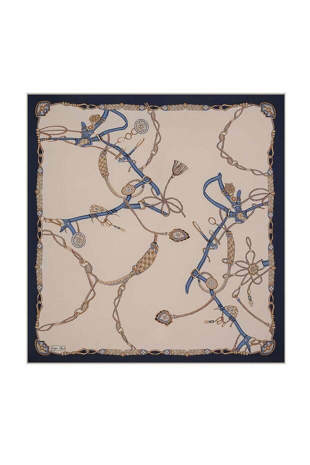 Call Icon Pattern Tivil Silk Scarf 14001-8