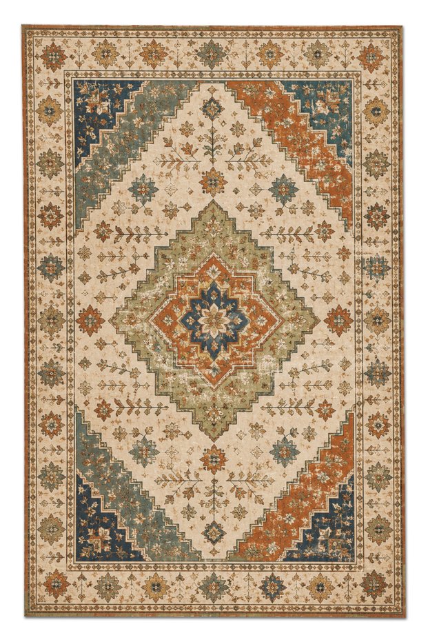 Sdt Traditional Patterned Modern Woven Base Decorative Carpet Sdtamor2515