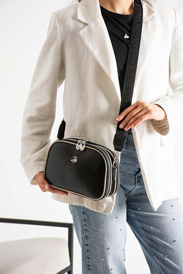 Sıs-10 Günlül Crossbody Women's Bag-Black