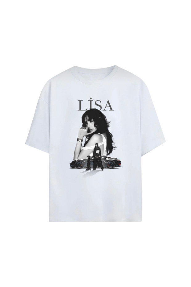 Kpop Blackpink Lisa Printed Trendy Oversize Design Cotton T-Shirt | Specially Designed High-Quality Printed T-Shirt