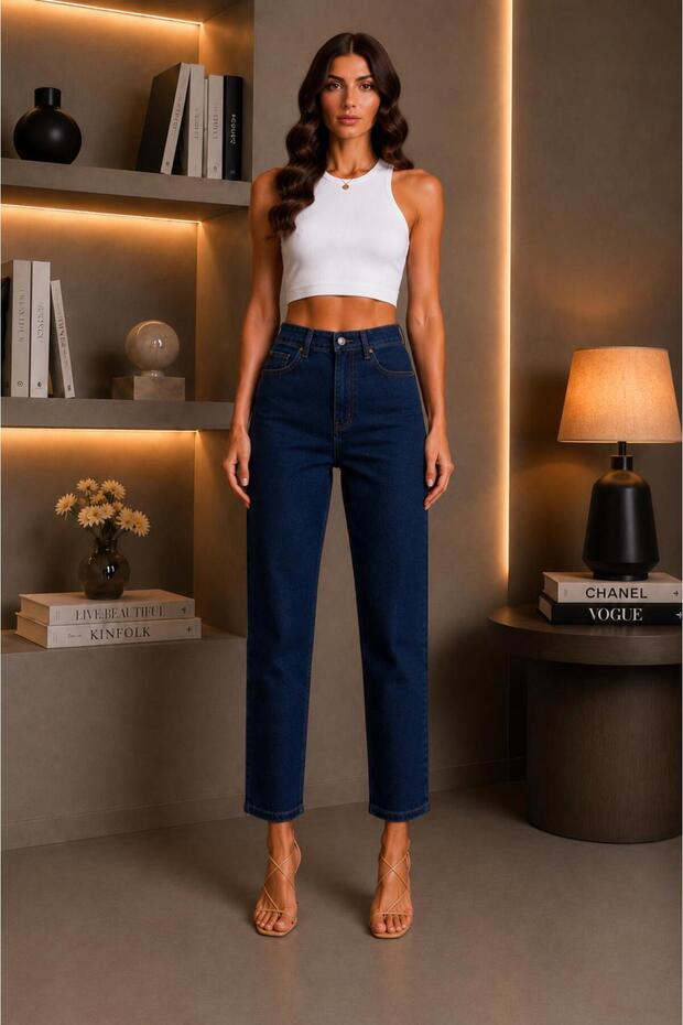 Women's High Waist Boyfriend Style Pants