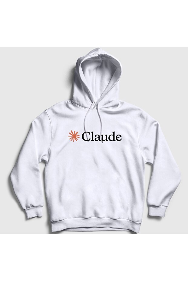 Unisex White Logo Star Claude Hooded Sweatshirt 613344Tt