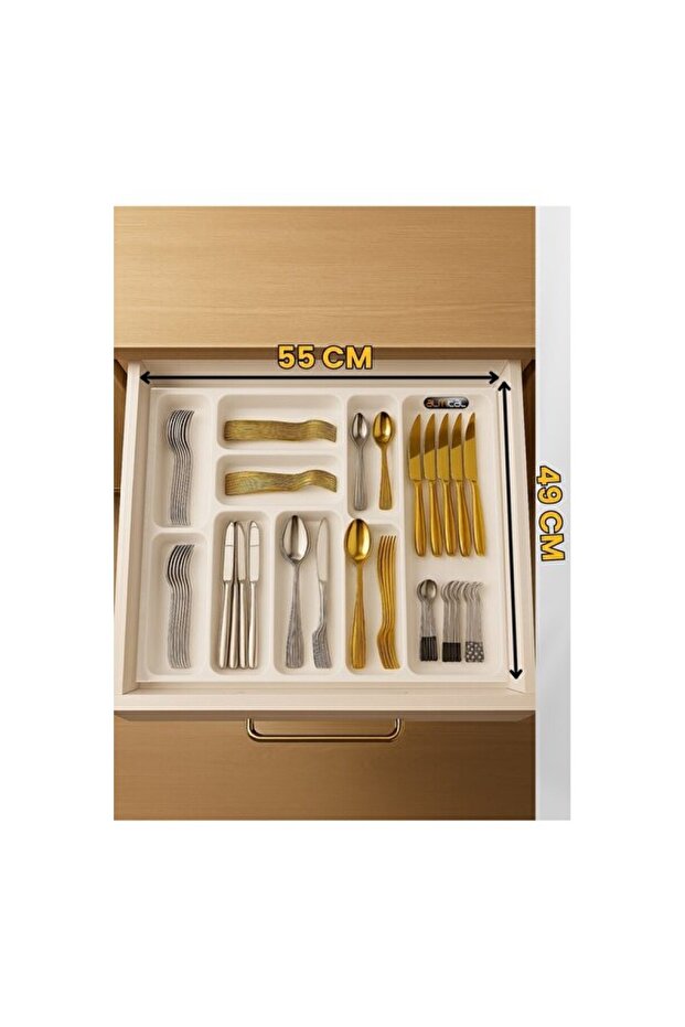 Stylish 55X49 cm 9-Compartment White Multi-Purpose Organizer