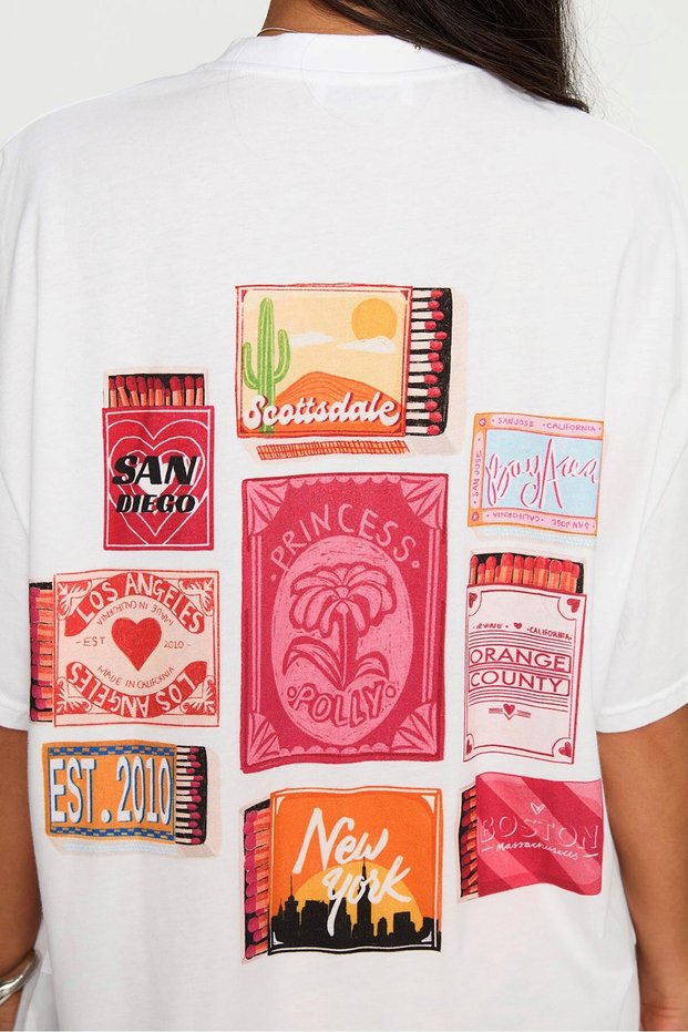 Unisex Oversized T-Shirt with Kibri̇t Mosaic Print, Loose Fit Oversized