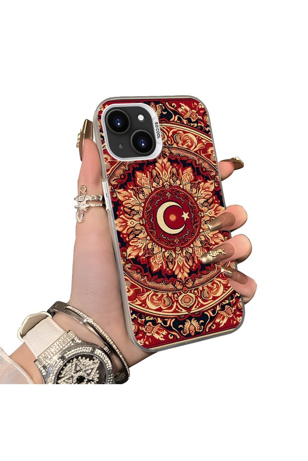 iPhone 13/14 Compatible Hard Acrylic Back Silicone Edge Lens Protection Case