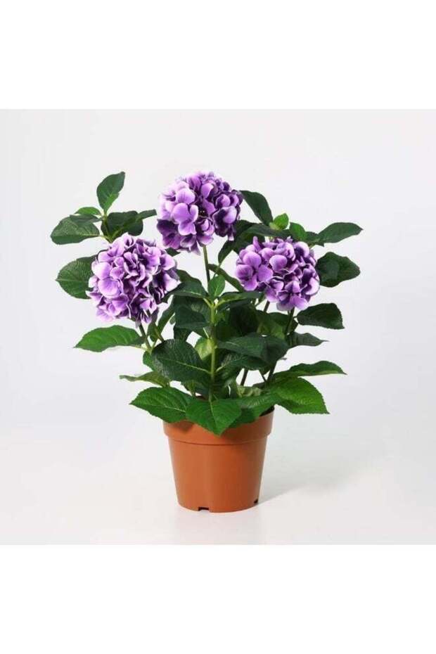 Fernza Artificial Hydrangea 47cm Purple Decorative Flower Stem