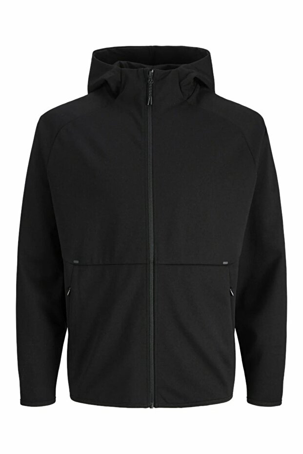 Men's Black Jjebase Sweat Zip Hood Pls Large Size Sweat