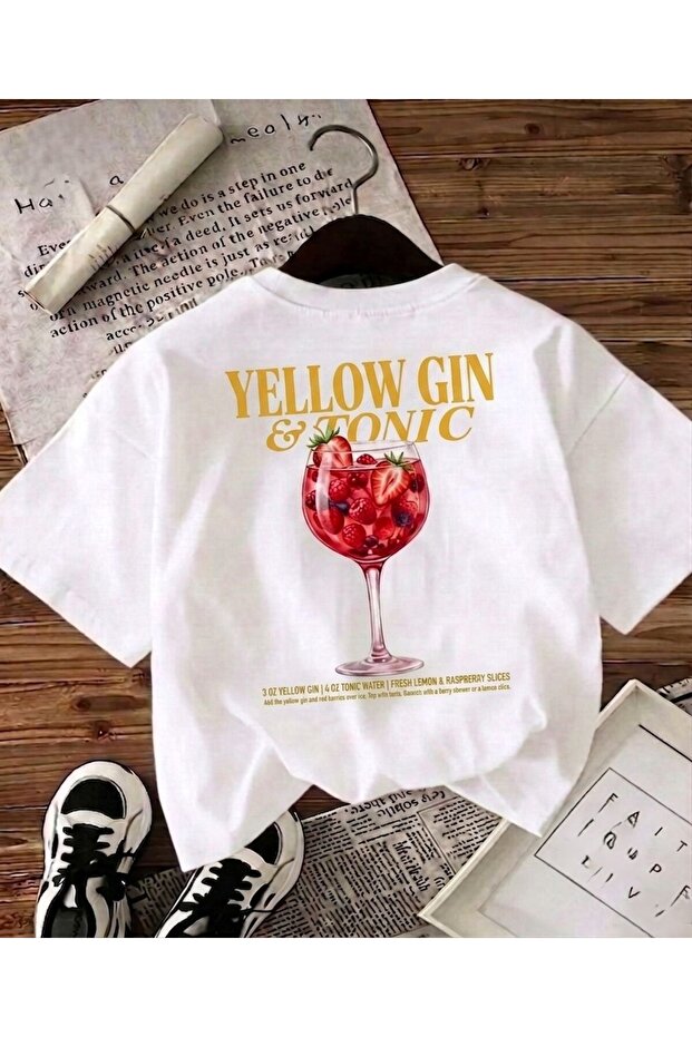 Women's Pink Gin Tonic Juice Printed T-Shirt