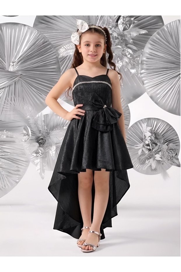 Meneviş Stone Detailed Taffeta Tailored Girls' Evening Dress_Mnvs964