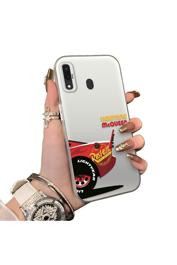 Samsung Galaxy A30/A20 Compatible Hard Acrylic Back Silicone Edge Lens Protection Case