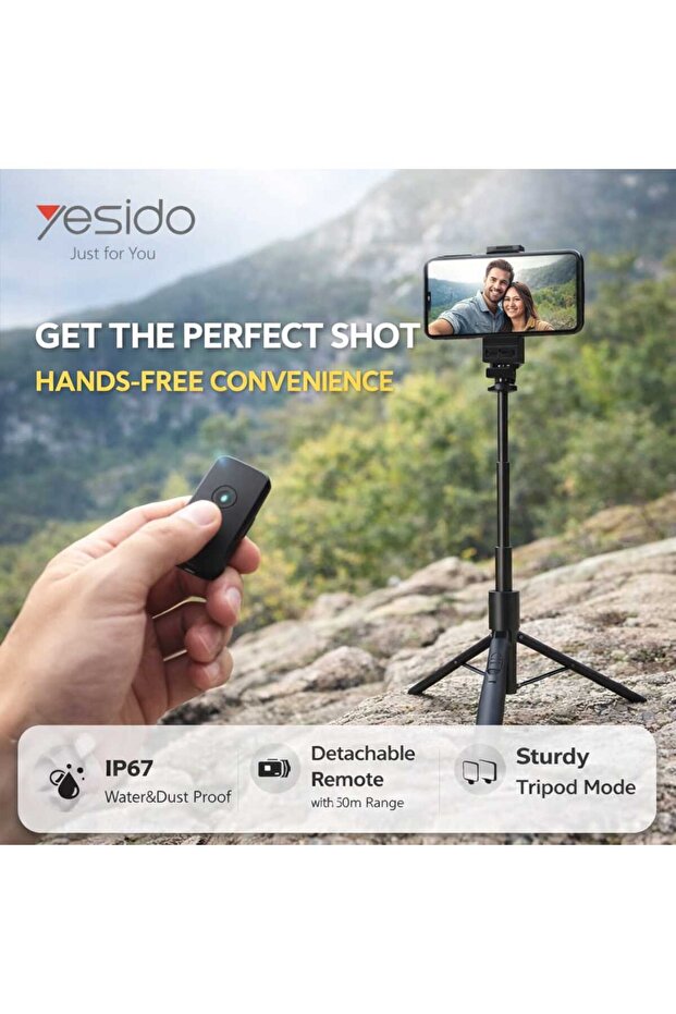 Bluetooth Selfie Stick Tripod with Remote Portable Phone Stand