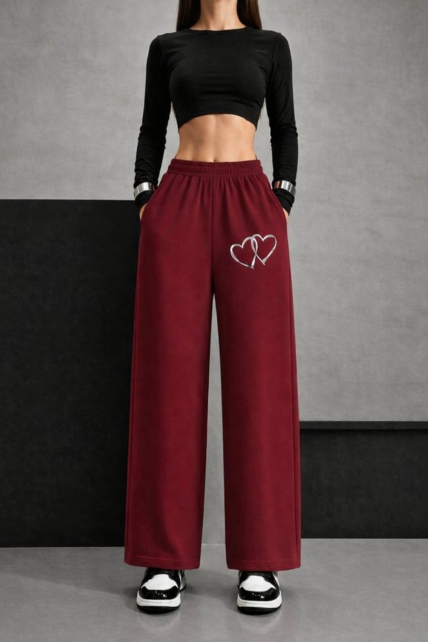Women's Wide Leg 100% Cotton Trousers Urban Casual Style