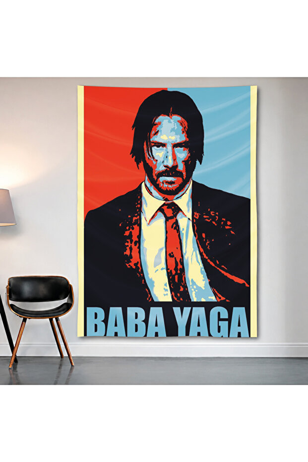 John Wick – Baba Yaga Pop Art Wall Covering Wall Tapestry First Quality Satin Fabric Poster