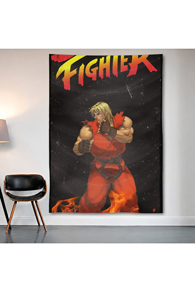 Street Fighter – Ryu Wall Covering Wall Tapestry First Quality Satin Fabric Poster