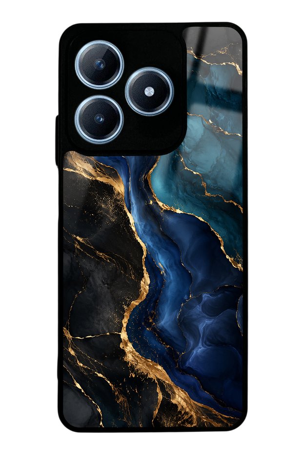 Realme C63 Midnight Sapphire Marble Design Glossy Phone Case