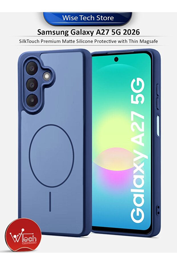 Samsung Galaxy A27 5G 2026 SilkTouch Premium Matte Silicone Protective with Thin Magsafe Case Cover