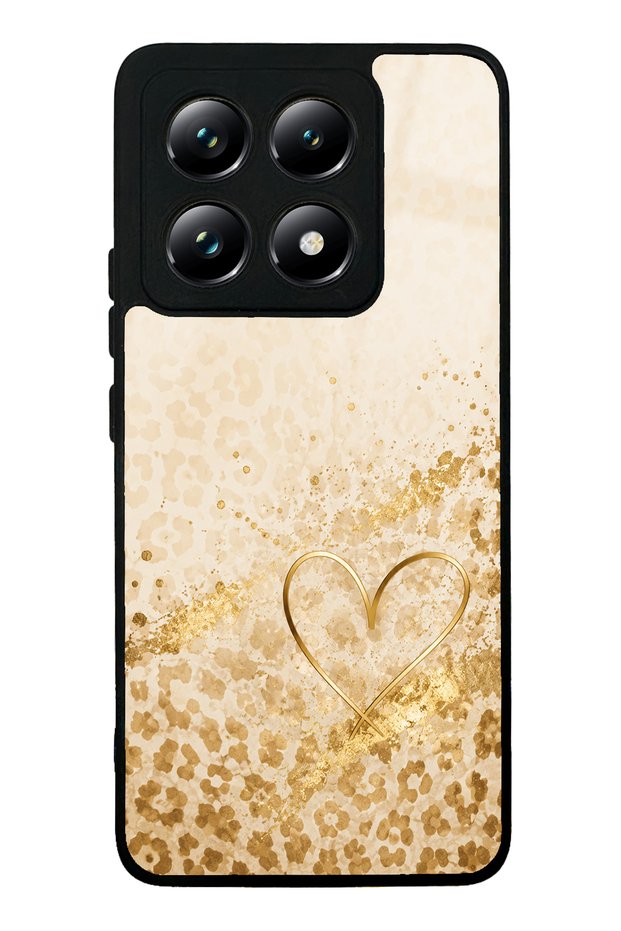 Xiaomi Mi 14t Golden Heart Glow Design Glossy Phone Case