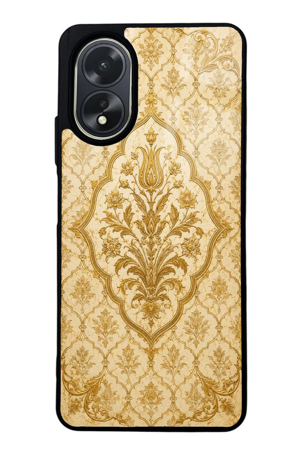 Oppo A38 Ivory Ottoman Gold Design Glossy Phone Case