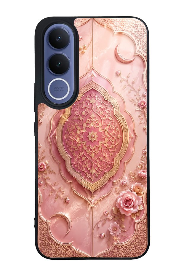 Vivo V70 Fe Blush Crescent Palace Design Glossy Phone Case