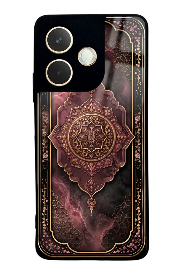 Oppo A5 Pro Rosewood Ottoman Medallion Design Glossy Phone Case