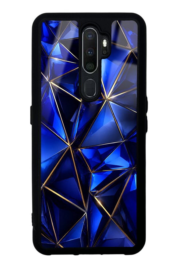 Oppo A5 2020 Glossy Phone Case with Sapphire Crystal Edge Design