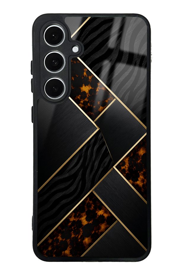 Samsung S24 Fe Noir Mosaic Design Glossy Phone Case