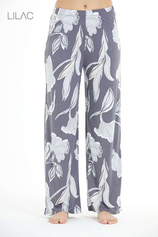 Women's 100% Viscose Floral Patterned Pajama Bottoms