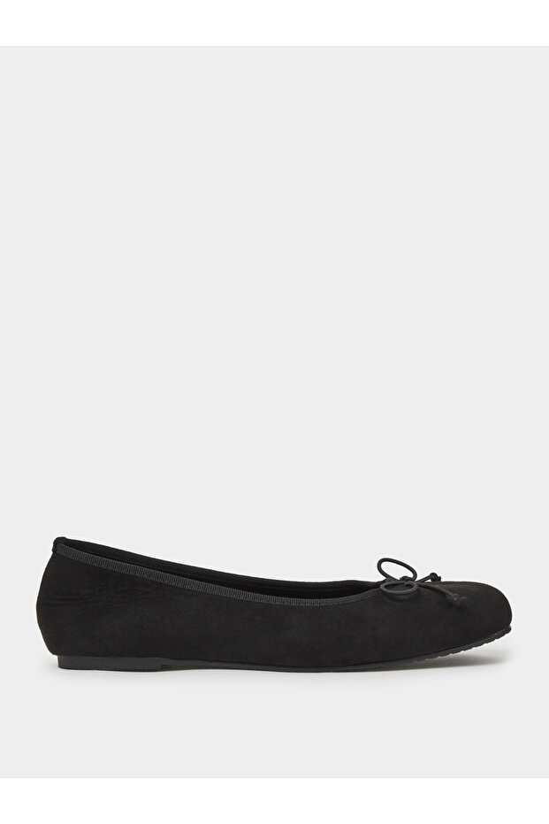 Plain Bow Detail Ballerina Shoes