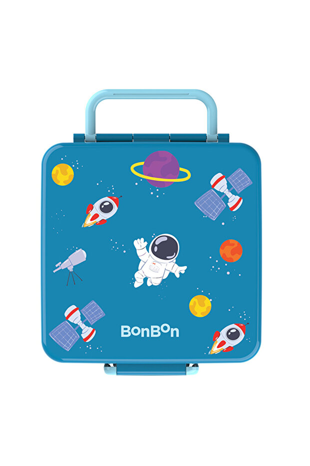 - 3/4-Compartment Space Tour Lunch Box With Insulated Food Jar - Dark Blue