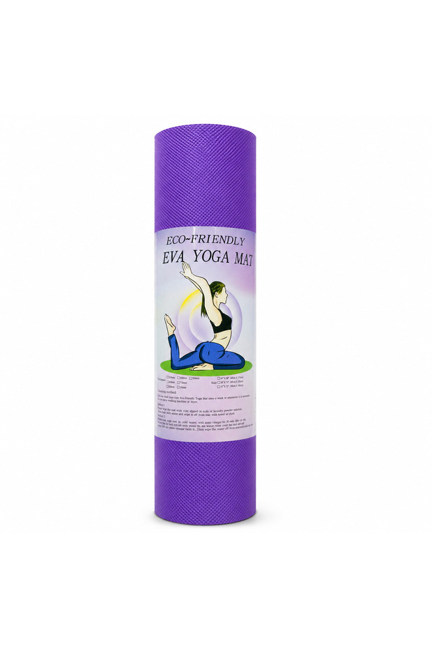 EVA Yoga Mat 173 x 61 cm 4 mm Non-Slip Exercise Mat for Yoga, Pilates, Stretching and Fitness Training