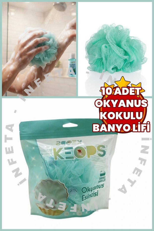 10 Pieces of Ocean Scented Soap Bath Washcloth Luxury Pufidik Tulle Washcloth Bath Scrub