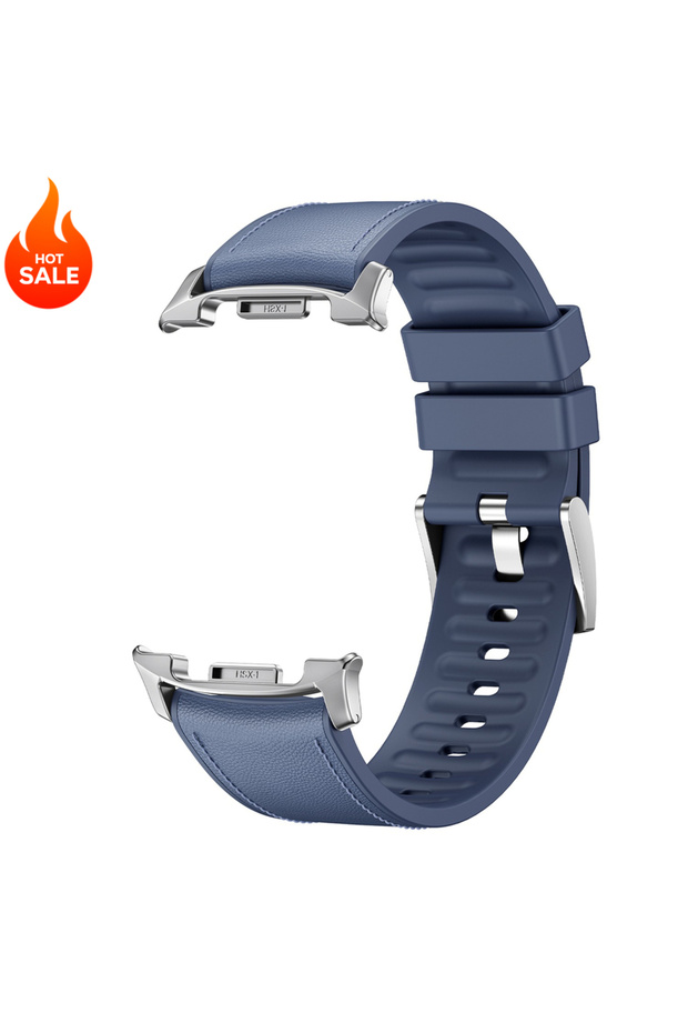 Watch 8 Classic 46mm Blue Leather Silicone Strap for Watch 8Classic 46mm Original Connector Bracel
