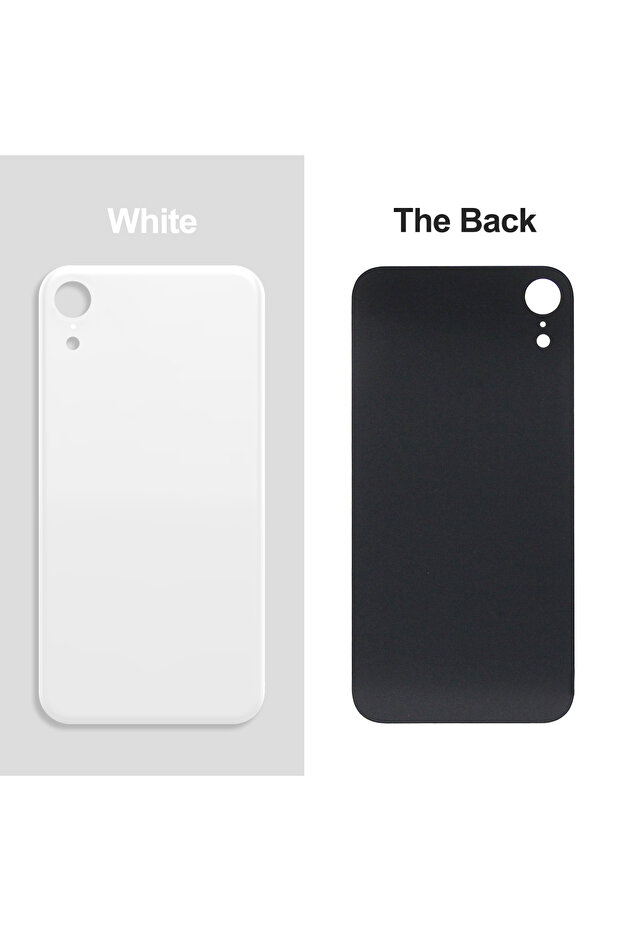 White For iPhone XR Back Glass Replacement Battery Cover Rear Door Housing Case - Mobile Phone Part