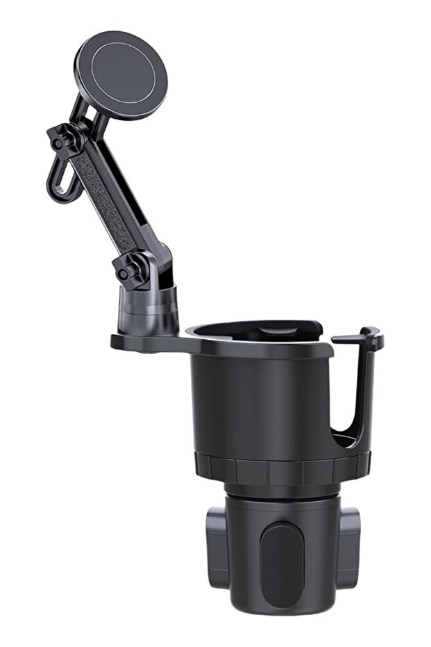 Magnetic Car Cup Holder with Expandable Adjustable Base - Universal Drink Holder & Phone Stand