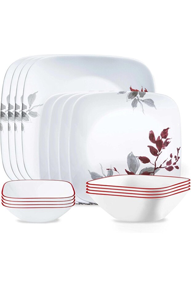 Dinner Set 16PCS Leaves1147222 – Elegant Leaf Design Dinnerware Set for Dining