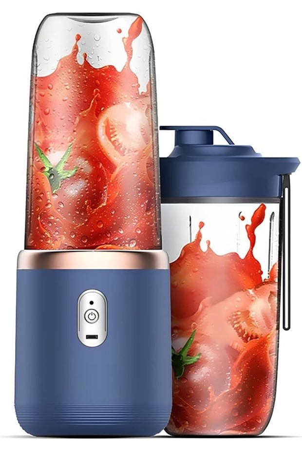 Portable Juicer Cup 400ml – Cordless Mini Blender, USB Rechargeable Fruit Juice Mixer for Smoothies, Shakes & Travel Use