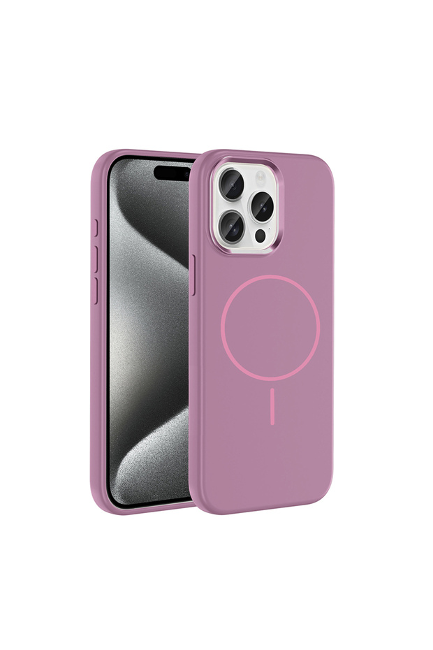 iPhone 15 Pro Max Case Slim Magsafe Ring Camera Raised Silicone Omsy