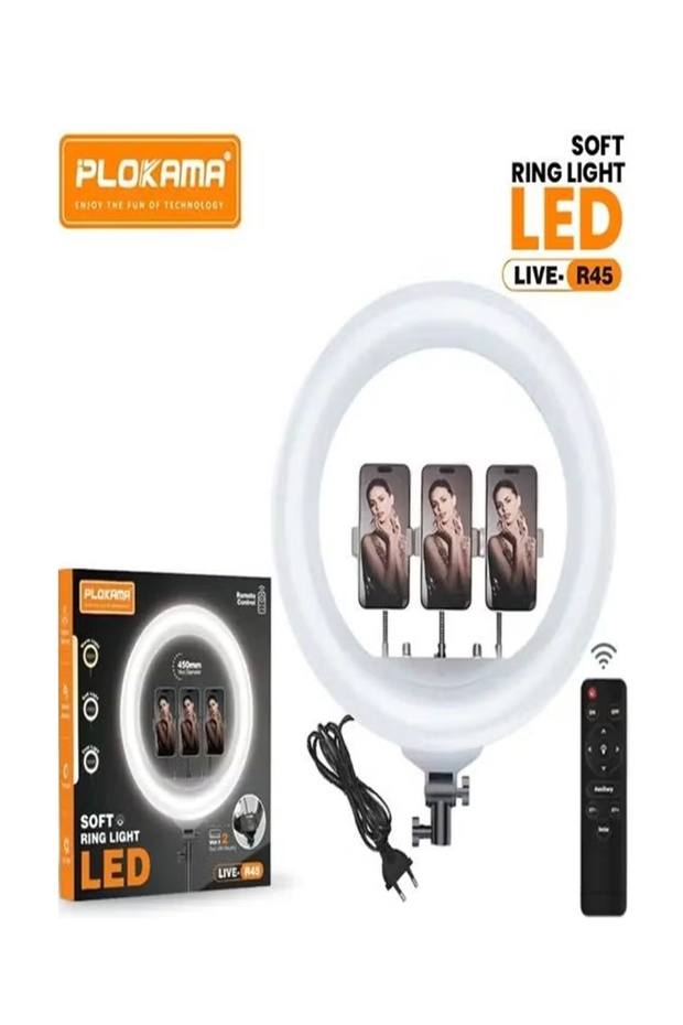 إضاءة رينج لايت احترافية Soft LED (إضاءة ناعمة | تحكم عن بعد | دوران 360 درجة | حماية للعين)