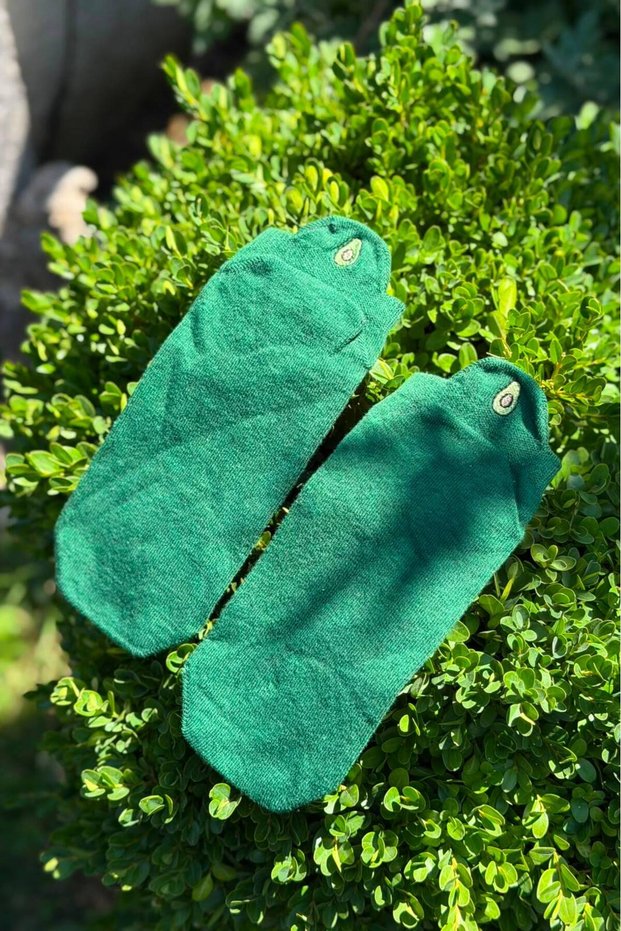 Unisex Avocado Embroidered Sports Booties Socks