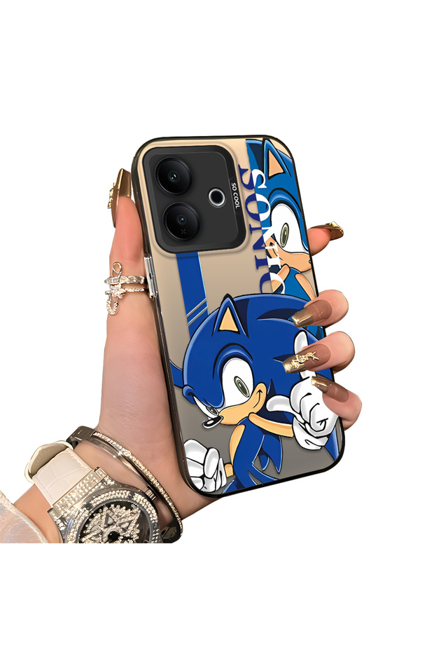 Vivo V60 Lite 4G/5G Compatible Hard Acrylic Back Silicone Edge Lens Protection Case