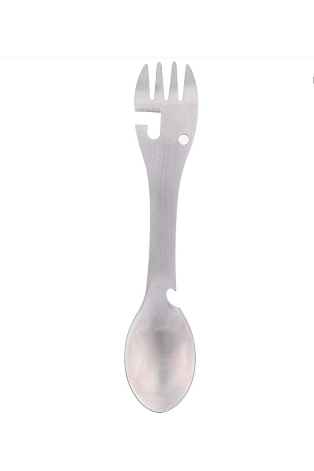 Stainless Steel 5-Function Spoon Camping Spoon Fork Multi-Functional