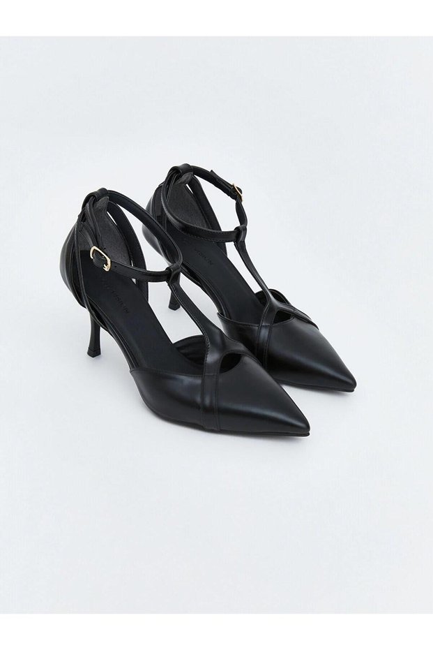 T-Strapped Pointed Toe Women's Heeled Shoes (W6)